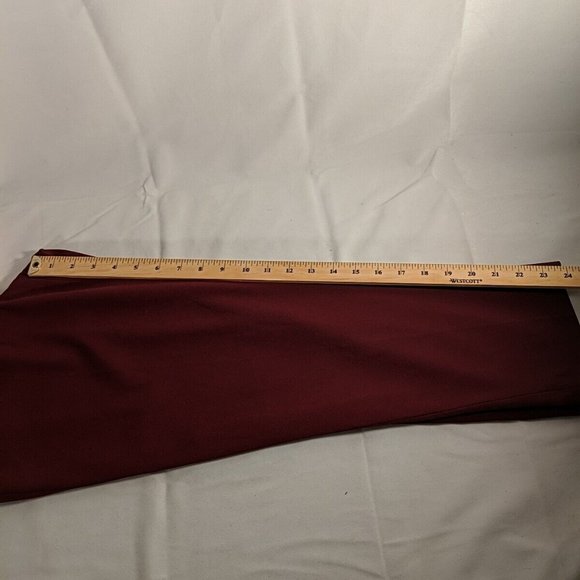 Babaton Red Berry Burgundy Slacks Dress Pants Vegan Silk Triacetate Women's 6 - Picture 11 of 13